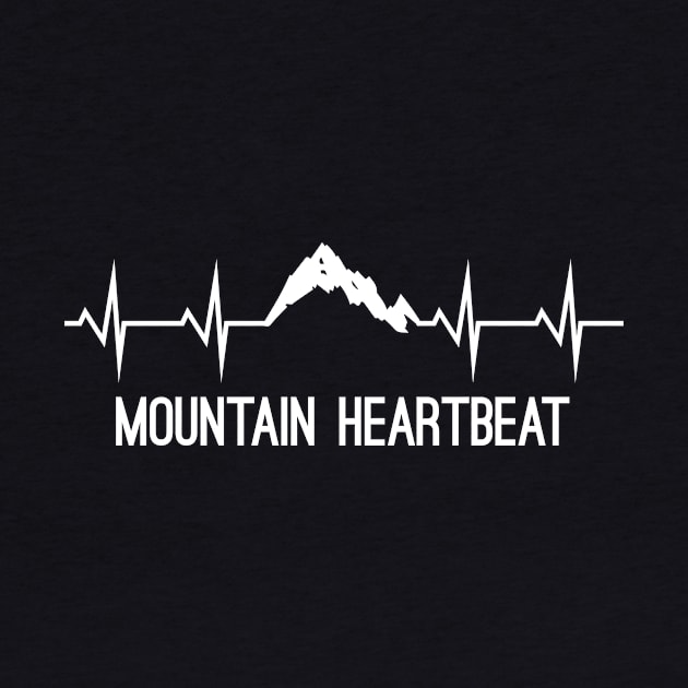 Mountain Heartbeat Hiking Camping Skying Lovers Gift by klimentina